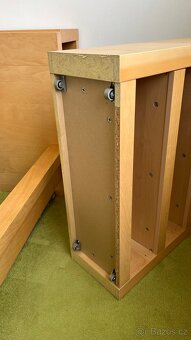 Postel Ikea Malm 160 x 200 rošty a zadní komoda - 5