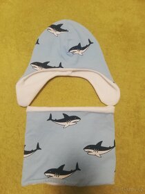 Krásná zimní bunda vel. 86+čepice, nakrcnik - 5