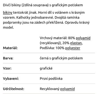 Dívčí plavky 164/170 NOVÉ - 5