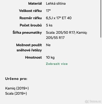 17" ALU kola+ zimné pneu Škoda Kamiq,Scala 5x112 - 5