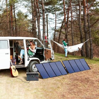 Solární panel Allpowers 140W, skládací, cestovní, 3x usb,MC4 - 5