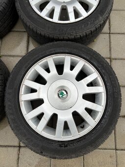 Originální ALU Škoda 5x112 R16 - letní pneu 6mm - 5