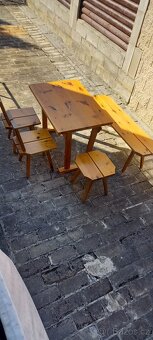 selská jídelna sestava, masiv borovice - 5