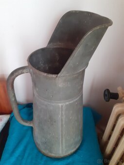 Starožitna ,velká nádoba měrka do pivovaru ,demizon - 5