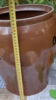 Stará keramická dóza ,Kamenáč, výška 33 cm - 5