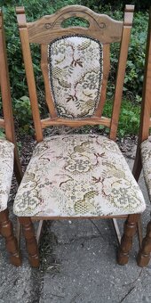 Masivní jídelní stůl+ 6 ks masivních židlí - 5