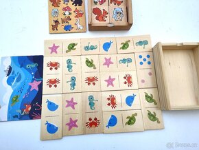 DŘEVĚNÉ PEXESO LESNÍ ZVÍŘÁRKA A DOMINO MOŘSKÝ SVĚT (NOVÉ) - 5