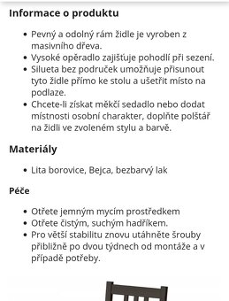 2 x jídelní židle ikea Stefan - 5