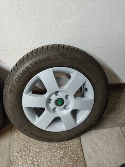 ALU disky originál Škoda 5x112 R15 zimní pneu - 5