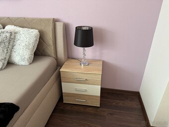 Sestava postel Boxspring (šířka 180 cm) + 2 noční stolky - 5