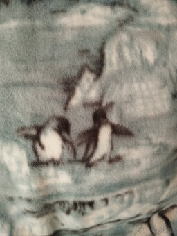 Látka Fleece tučňák, metráž - 5