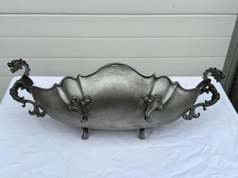 STARÁ ŽARDINIÉRA MÍSA NA OVOCE NA STŘED STOLU  DRAČI úchyty - 5