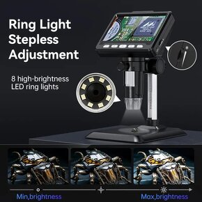 Inskam HD Digitální Mikroskop, 1-1000x zvětšení, 8 LED (3) - 5
