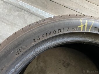 prodám letní pneumatiky 245/40/17 Dunlop celá sada - 5