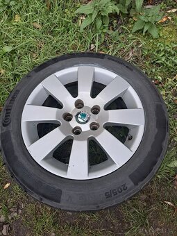 Alu kola 5x112 originál Škoda 205/55 R16 - 5