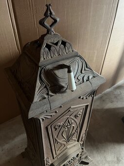 Starožitná secesní litinová kamna PATENT METEOR - REZERVACE - 5