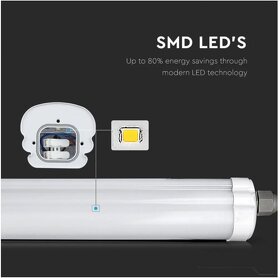 LED VODĚODOLNÁ LAMPA 36W, 4320LM (120LM/W), IP65, 120CM - 5