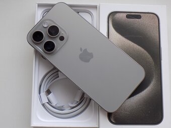 APPLE iPhone 15 Pro 128GB Přírodní titan - ZÁRUKA - TOP STAV - 5