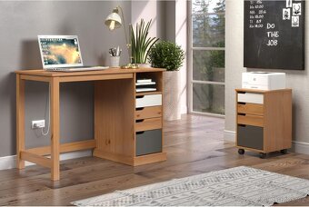 Psací stůl borovice Mestre. - 5