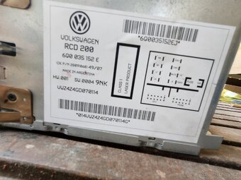 Autorádio do vw Polo, Golf, Jetta, Touran ..... - 5