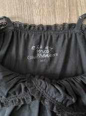 Černé tílko Calvin Klein Jeans s krajkou - 5