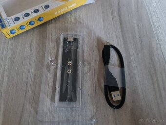 Přenosný box pro M.2 disk NGFF průhledný USB 3 - nový - 5