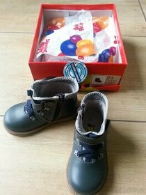 Nové - KOŽENÉ boty na zip/PAW patrol pantofle. - 5