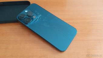 Iphone 15 pro 256GB blue titanium, V ZÁRUCE, prasklá záda - 5