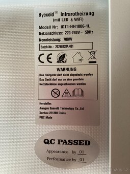 Stropní infrapanel s LED osvětlením a WIFI 700W - 5