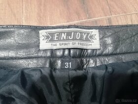 Kožené moto kalhoty ENJOY na postavu 170-175cm, satén - 5