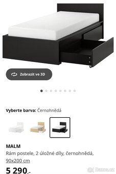 Rám postele MALM s úložným prostorem - 5
