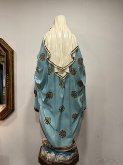 Velká socha Panny Marie – 120 cm, sádra, ručně malovaná - 5