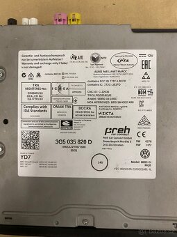 Řídicí jednotky MIB VW/Škoda 3G5 035 820, 3G5 035 820D - 5