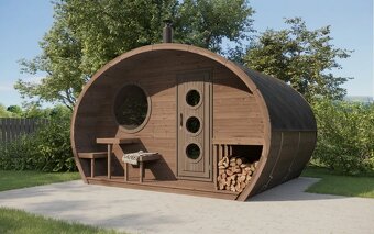 Oválná sauna Frodo 4,1 x 2,48 x 3 m - 5
