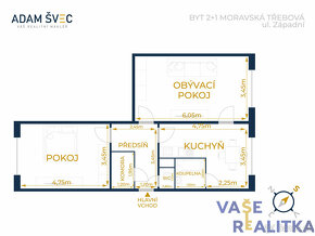 Prodej, byt 2+1, Moravská Třebová- Předměstí, ul. Západní - 5