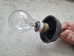 litinová lampa, industriální nástěnná lampička - 5