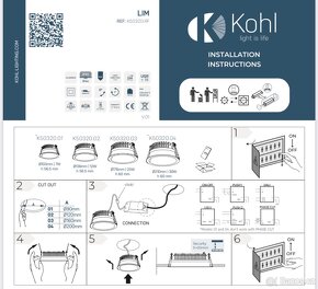 KOHL Lighting LIM zapuštěné svítidlo s rámečkem bílé - 5