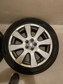 4x Al kola TOYOTA 5x100 + letní pneu Pirelli 215/50/17 - 5