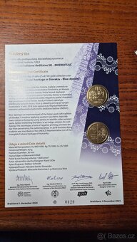 Modrotlač 2024 zlatá investičná minca + pamätný list - 5