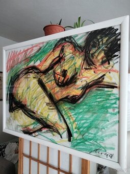 obraz DÁMA, akt, pastel, Antonín Kroča 2008 - 5