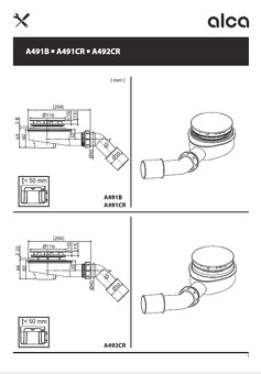 Vaničkový sifon Roth 90 mm snížený - nový - 5