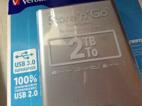 NOVÝ hardisk externí HDD Verbatim 2TB a 1TB od 1080,- - 5