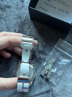 Dám. bílé hodinky Storm, Swarovski kamínky, sleva 3.990 Kč - 5