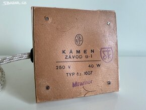 Starožitná stolní lampa Kámen závod G - 1, mramor - 5