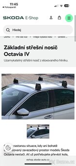 Základní střešní nosič Octavia IV nový - 5