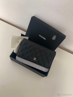 Chanel woc - kabelka na řetízku, černá, silver hw - 5