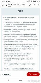 Školní aktovka - batoh, velice zachovalá, nošena cca pulrok - 5