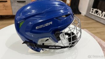 ✅ HOKEJOVÁ PROFI PRILBA - BAUER HYPERLITE = M - L = BLUE ✅ - 5