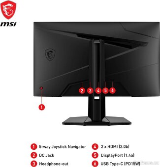 27" MSI G274QPF E2 - Monitor 1440p, 180Hz - 5