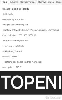 TOPENI PŘIMOTOP KONVERKTOR ELEKRICKE SLEVA VYPRODEJ - 5